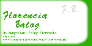 florencia balog business card